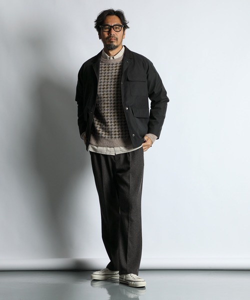 The DUFFER of ST.GEORGE（ザダファーオブセントジョージ）の「BRITISH COVERALLS JACKET：ブリティッシュ カバーオール ジャケット（カバーオール・メンズ・ブラック/ベージュ・MEDIUM/LARGE）」の4枚目の写真