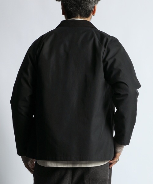 The DUFFER of ST.GEORGE（ザダファーオブセントジョージ）の「BRITISH COVERALLS JACKET：ブリティッシュ カバーオール ジャケット（カバーオール・メンズ・ブラック/ベージュ・MEDIUM/LARGE）」の8枚目の写真