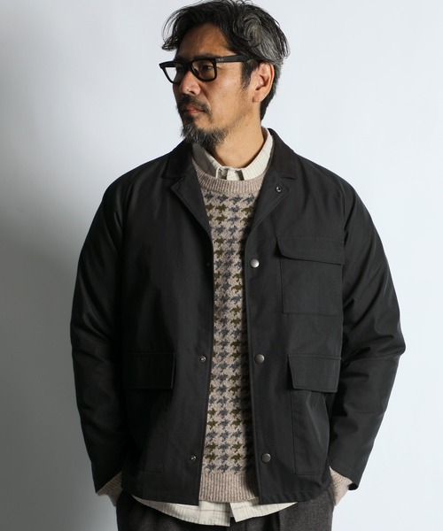 The DUFFER of ST.GEORGE（ザダファーオブセントジョージ）の「BRITISH COVERALLS JACKET：ブリティッシュ カバーオール ジャケット（カバーオール・メンズ・ブラック/ベージュ・MEDIUM/LARGE）」の3枚目の写真