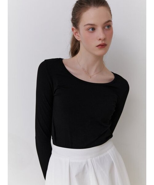 RE_L(リエル)の「Base cotton t-shirt (black)(Tシャツ/カットソー・レディース・その他・FREE)」の1枚目の写真