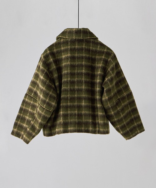 etoll.(エトル)の「チェックシャギーコクーンスリーブジャケット(ブルゾン・レディース・ブラック/カーキ・FREE)」の19枚目の写真