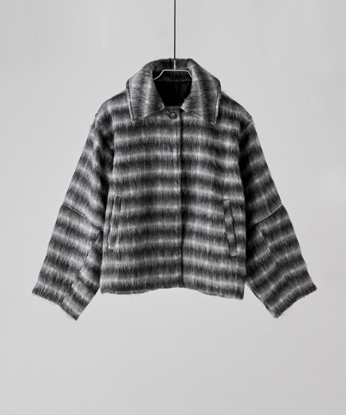 etoll.(エトル)の「チェックシャギーコクーンスリーブジャケット(ブルゾン・レディース・ブラック/カーキ・FREE)」の18枚目の写真