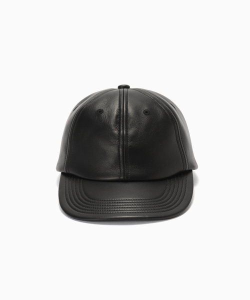 KIJIMA TAKAYUKI（キジマ　タカユキ）の「KIJIMA TAKAYUKI (キジマタカユキ)  LAMB SKIN 6PANEL CAP（キャップ・メンズ・ブラック/ボルドー・FREE）」の3枚目の写真