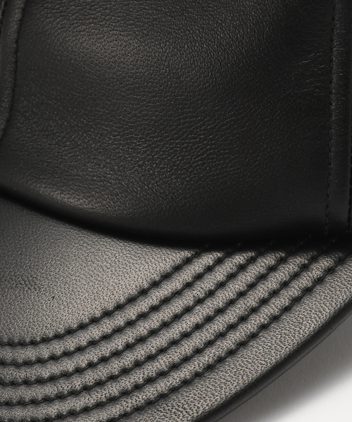 KIJIMA TAKAYUKI（キジマ　タカユキ）の「KIJIMA TAKAYUKI (キジマタカユキ)  LAMB SKIN 6PANEL CAP（キャップ・メンズ・ブラック/ボルドー・FREE）」の5枚目の写真