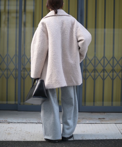 Marient（マリエント）の「ダブルコード裏起毛カーブスウェットPT（スウェットパンツ・レディース・グレー/ブラック・FREE）」の11枚目の写真