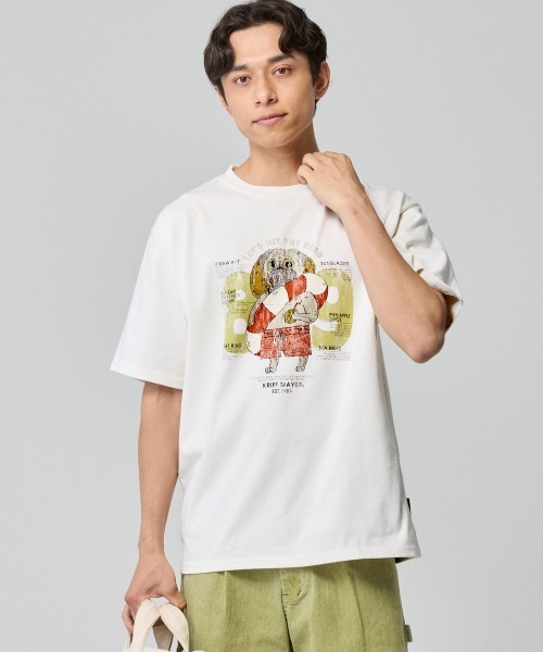 KRIFF MAYER（クリフメイヤー）の「【汗染み防止･軽撥水】ウェットプロテクトT(パグ89)（Tシャツ/カットソー・メンズ・ブルー/グレー/オフホワイト/ネイビー/マスタード/チャコール・X-LARGE/LARGE/MEDIUM）」の2枚目の写真