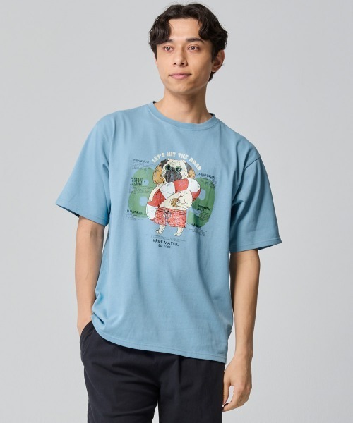 KRIFF MAYER（クリフメイヤー）の「【汗染み防止･軽撥水】ウェットプロテクトT(パグ89)（Tシャツ/カットソー・メンズ・ブルー/グレー/オフホワイト/ネイビー/マスタード/チャコール・X-LARGE/LARGE/MEDIUM）」の5枚目の写真