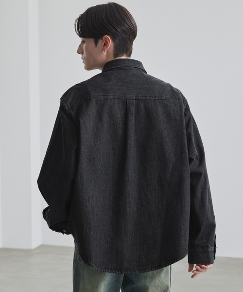 LUENNA（ルエナ）の「【LUENNA】Clean Denim Shirt Jacket / クリーン デニムシャツジャケット（シャツ/ブラウス・メンズ・ブラック/ブルー・L/M/S）」の5枚目の写真