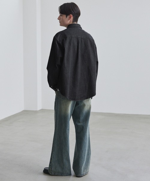 LUENNA（ルエナ）の「【LUENNA】Clean Denim Shirt Jacket / クリーン デニムシャツジャケット（シャツ/ブラウス・メンズ・ブラック/ブルー・L/M/S）」の9枚目の写真