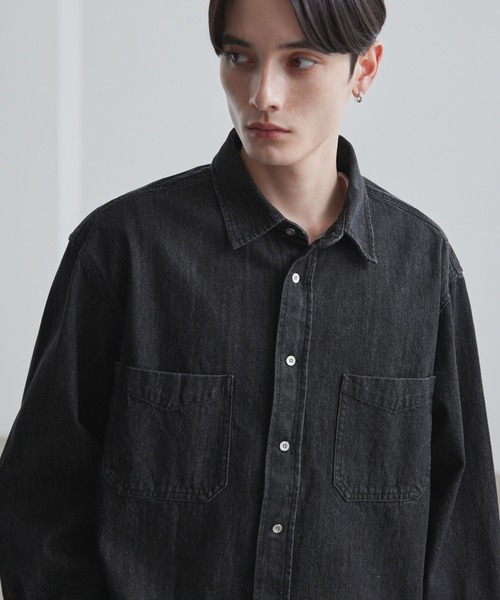 LUENNA（ルエナ）の「【LUENNA】Clean Denim Shirt Jacket / クリーン デニムシャツジャケット（シャツ/ブラウス・メンズ・ブラック/ブルー・L/M/S）」の10枚目の写真
