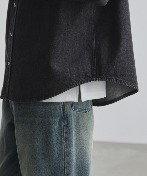 LUENNA（ルエナ）の「【LUENNA】Clean Denim Shirt Jacket / クリーン デニムシャツジャケット（シャツ/ブラウス・メンズ・ブラック/ブルー・L/M/S）」の11枚目の写真