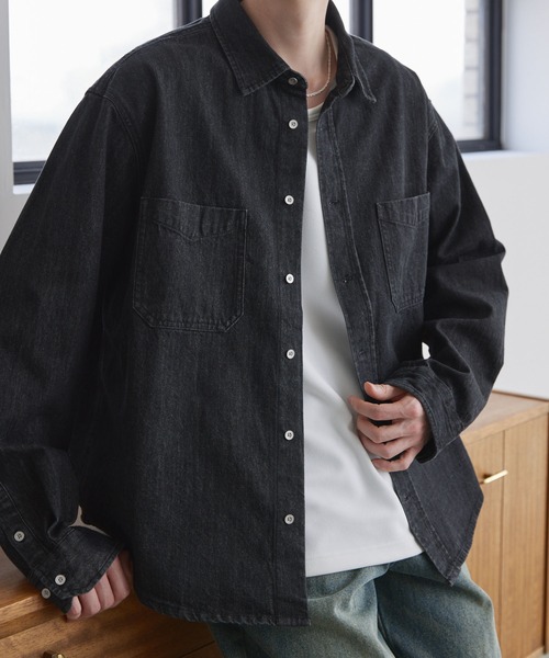 LUENNA（ルエナ）の「【LUENNA】Clean Denim Shirt Jacket / クリーン デニムシャツジャケット（シャツ/ブラウス・メンズ・ブラック/ブルー・L/M/S）」の18枚目の写真
