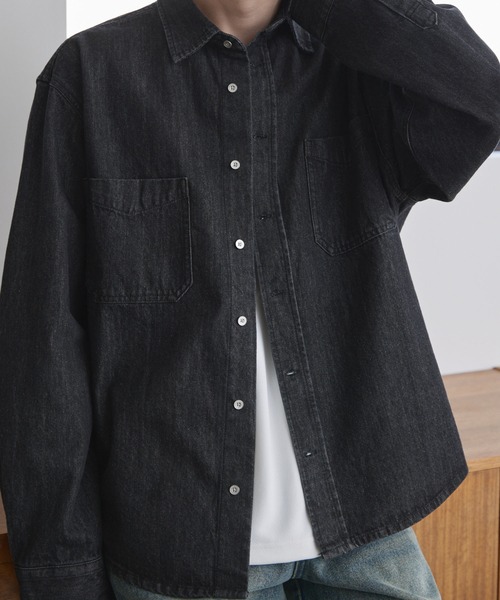 LUENNA（ルエナ）の「【LUENNA】Clean Denim Shirt Jacket / クリーン デニムシャツジャケット（シャツ/ブラウス・メンズ・ブラック/ブルー・L/M/S）」の19枚目の写真