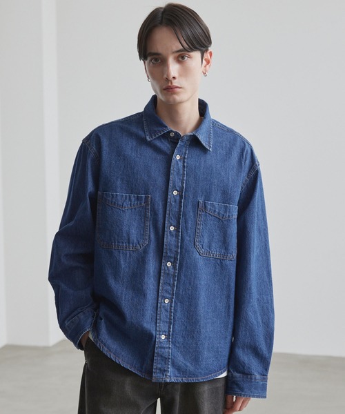 LUENNA（ルエナ）の「【LUENNA】Clean Denim Shirt Jacket / クリーン デニムシャツジャケット（シャツ/ブラウス・メンズ・ブラック/ブルー・L/M/S）」の20枚目の写真