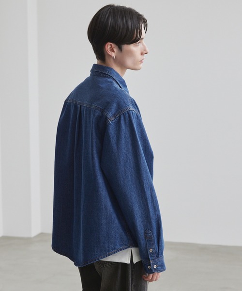 LUENNA（ルエナ）の「【LUENNA】Clean Denim Shirt Jacket / クリーン デニムシャツジャケット（シャツ/ブラウス・メンズ・ブラック/ブルー・L/M/S）」の21枚目の写真