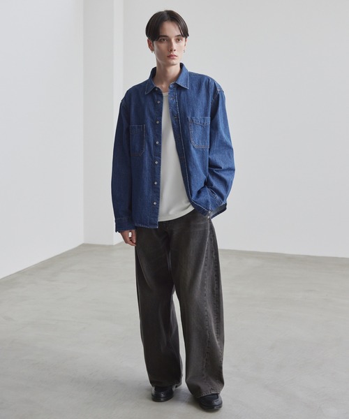 LUENNA（ルエナ）の「【LUENNA】Clean Denim Shirt Jacket / クリーン デニムシャツジャケット（シャツ/ブラウス・メンズ・ブラック/ブルー・L/M/S）」の22枚目の写真