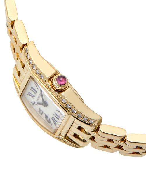 ステンレスバンド スクエアフェイスウォッチ（アナログ腕時計