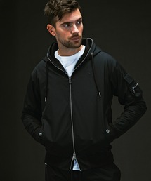 1PIU1UGUALE3  RELAX （ウノピゥウノウグァーレトレ リラックス）の「1PIU1UGUALE3 RELAX × +phenix(ウノピゥウノウグァーレトレ リラックス)バイカージップアップフーディー WINDSTOPPER プロダクト by GORE-TEX LABS /ウィンドストッパー/ゴアテックス（その他アウター）」