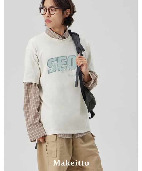 MAKEITTO（メイキット）の「[SEOUL] CREW NECK TEE_CREAM（Tシャツ/カットソー・メンズ・その他・MEDIUM/LARGE/X-LARGE/XX-LARGE）」の4枚目の写真