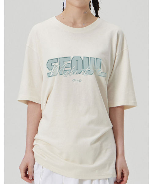 MAKEITTO（メイキット）の「[SEOUL] CREW NECK TEE_CREAM（Tシャツ/カットソー・メンズ・その他・MEDIUM/LARGE/X-LARGE/XX-LARGE）」の6枚目の写真