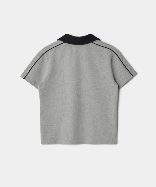 PO8(ピーオーエイト)の「ZENLIFE T-SHIRTS - GREY(ポロシャツ・レディース・グレー・SMALL/MEDIUM)」の3枚目の写真