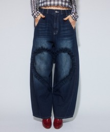 Candy Stripper（キャンディストリッパー）の「HEART OPEN FRILL DENIM パンツ（デニムパンツ）」