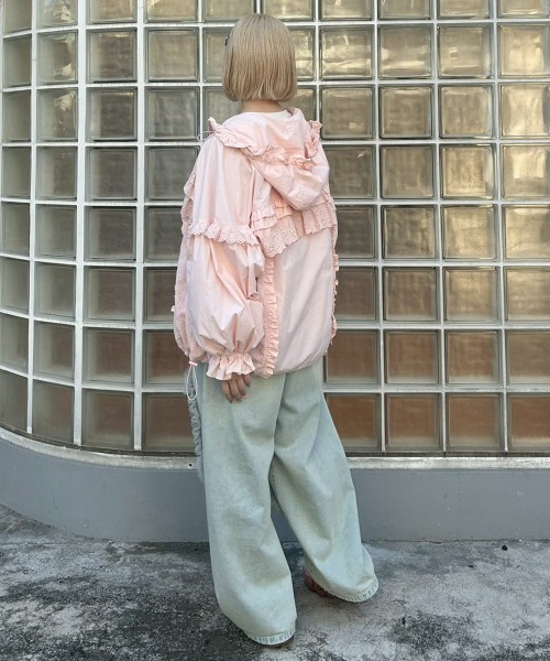 Candy Stripper（キャンディストリッパー）の「HEART OPEN FRILL DENIM パンツ（デニムパンツ・レディース・ブルー系その他/ライトインディゴブルー・FREE）」の8枚目の写真