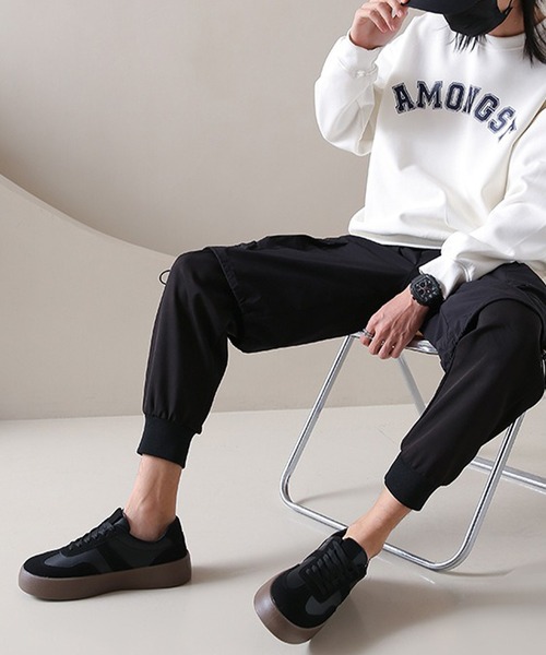 c.u.l(シーユーエル)の「シンプル 厚底 ジャーマントレーナー ローカットスニーカー culs185(スニーカー・レディース・アイボリー/ブラウン/ブラック・39/38/37/36)」の13枚目の写真