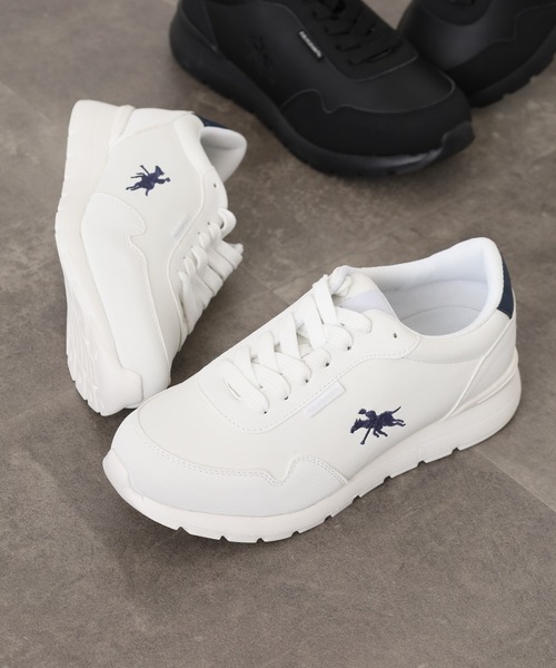 POLO CHAMPS（ポロチャンプス）の「POLO CHAMPS クラシック スクールスニーカー（スニーカー・レディース・ブラック/ホワイト×ブラック/ホワイト×ネイビー・23.0cm/23.5cm/24.0cm/24.5cm/22.5cm）」の3枚目の写真