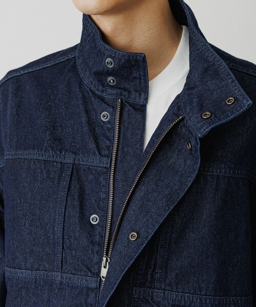 ADAM ET ROPE'（アダムエロペ）の「デニム ボマージャケット / ADAM ET ROPE' JEANS -FILM-（デニムジャケット・メンズ・ネイビー/ブラック系その他・M/L）」の9枚目の写真