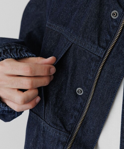 ADAM ET ROPE'（アダムエロペ）の「デニム ボマージャケット / ADAM ET ROPE' JEANS -FILM-（デニムジャケット・メンズ・ネイビー/ブラック系その他・M/L）」の10枚目の写真