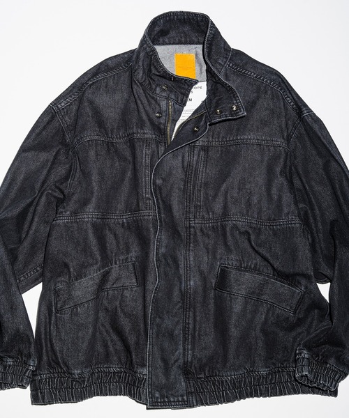 ADAM ET ROPE'（アダムエロペ）の「デニム ボマージャケット / ADAM ET ROPE' JEANS -FILM-（デニムジャケット・メンズ・ネイビー/ブラック系その他・M/L）」の2枚目の写真