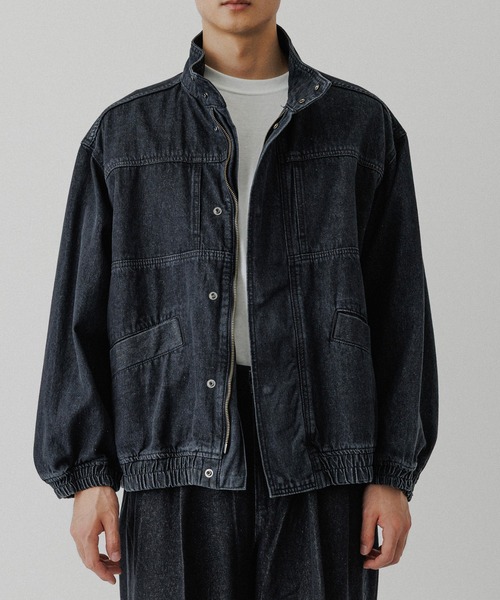 ADAM ET ROPE'（アダムエロペ）の「デニム ボマージャケット / ADAM ET ROPE' JEANS -FILM-（デニムジャケット・メンズ・ネイビー/ブラック系その他・M/L）」の15枚目の写真