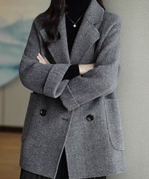 2ly2（トゥーリートゥー）の「ヘリンボーンジャケット（チェスターコート）」