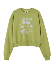 DGDP GOOD THING クロップマンツーマン オリーブグリーン