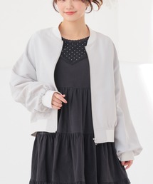 Honeys（ハニーズ）の「【非フッ素撥水加工】撥水加工リブブルゾン（ブルゾン）」