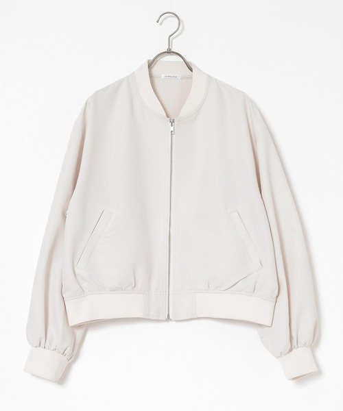 Honeys(ハニーズ)の「【非フッ素撥水加工】撥水加工リブブルゾン(ブルゾン・レディース・グレー/ネイビー/ブラック/アイボリー・S/M/LL/L)」の19枚目の写真