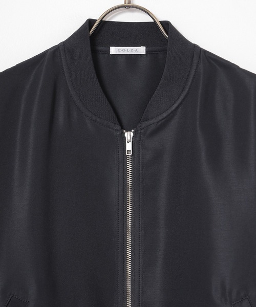 Honeys(ハニーズ)の「【非フッ素撥水加工】撥水加工リブブルゾン(ブルゾン・レディース・グレー/ネイビー/ブラック/アイボリー・S/M/LL/L)」の22枚目の写真