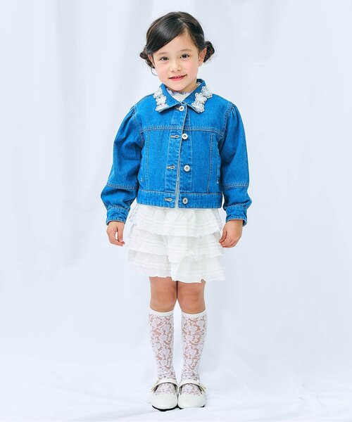 apres les cours（アプレレクール）の「シアーレースハイソックス（ソックス/靴下・キッズ・オフホワイト・12/21/18/15 ）」の3枚目の写真