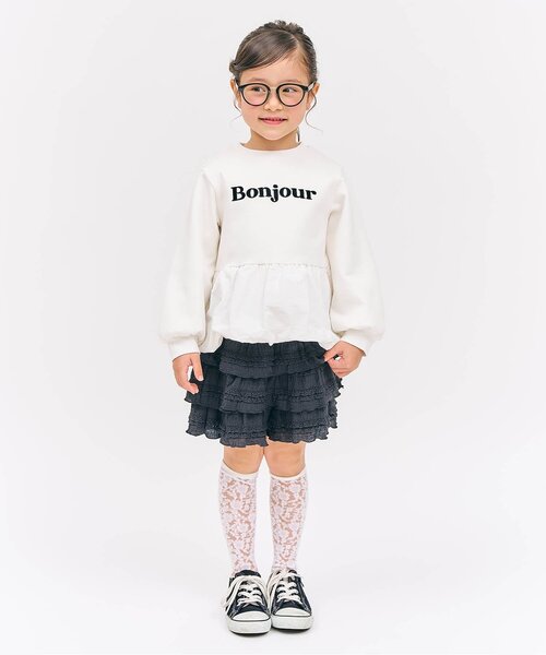 apres les cours（アプレレクール）の「シアーレースハイソックス（ソックス/靴下・キッズ・オフホワイト・12/21/18/15 ）」の4枚目の写真