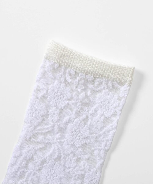apres les cours（アプレレクール）の「シアーレースハイソックス（ソックス/靴下・キッズ・オフホワイト・12/21/18/15 ）」の7枚目の写真