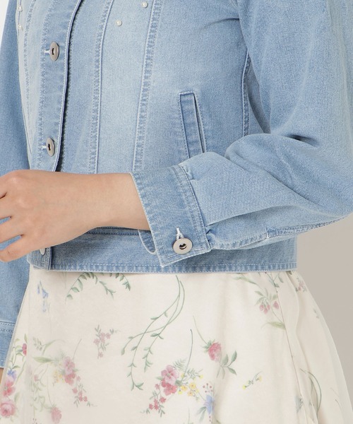 Rose Tiara(ローズティアラ)の「パールスタッズGジャン(デニムジャケット・レディース・ネイビー・46/42/38)」の19枚目の写真