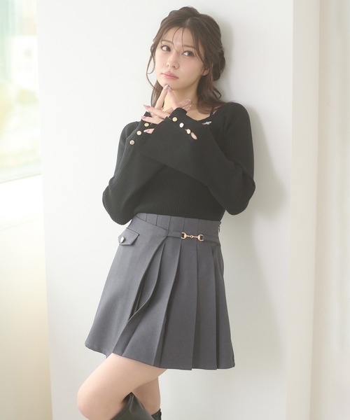 Ambre Neige(アンブルネージュ)の「lace docking flare sleeve knit / レースツキフレスリーブニット(ニット/セーター・レディース・ピンク/ブラック/アイボリー・FREE)」の12枚目の写真