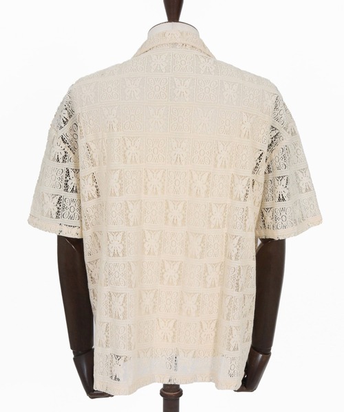 CAMBIO(カンビオ)の「mhs2517- Butterfly Lace Short Sleeve Shirts レースシャツ(PF-261-018)(シャツ/ブラウス・メンズ・ブラック/ベージュ・M/L)」の16枚目の写真