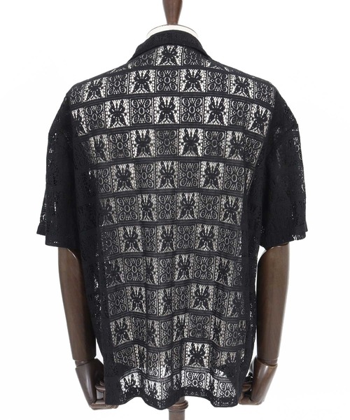 CAMBIO(カンビオ)の「mhs2517- Butterfly Lace Short Sleeve Shirts レースシャツ(PF-261-018)(シャツ/ブラウス・メンズ・ブラック/ベージュ・M/L)」の19枚目の写真