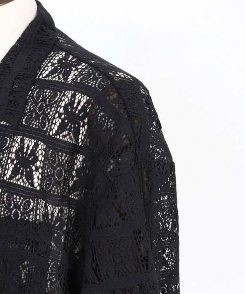 CAMBIO(カンビオ)の「mhs2517- Butterfly Lace Short Sleeve Shirts レースシャツ(PF-261-018)(シャツ/ブラウス・メンズ・ブラック/ベージュ・M/L)」の21枚目の写真