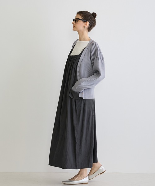 NICOLE white（ニコルホワイト）の「リブニットカーディガン（カーディガン/ボレロ・レディース・ブラック/オフホワイト/ライトグレー・FREE）」の12枚目の写真