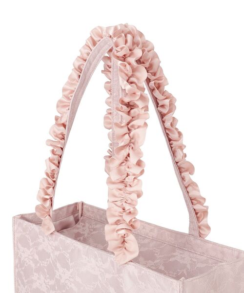 Maison de FLEUR（メゾンドフルール）の「レースフリルハンドルスクエアトートMバッグ（トートバッグ・レディース・ライトピンク/ブラック・FREE）」の11枚目の写真