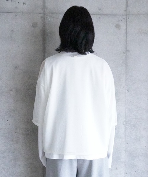k3&co.(ケイスリーアンドコー)の「Mesh Top(Tシャツ/カットソー・レディース・White/Navy/Black・ONE SIZE)」の13枚目の写真