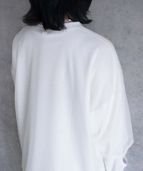 k3&co.(ケイスリーアンドコー)の「Mesh Top(Tシャツ/カットソー・レディース・White/Navy/Black・ONE SIZE)」の17枚目の写真